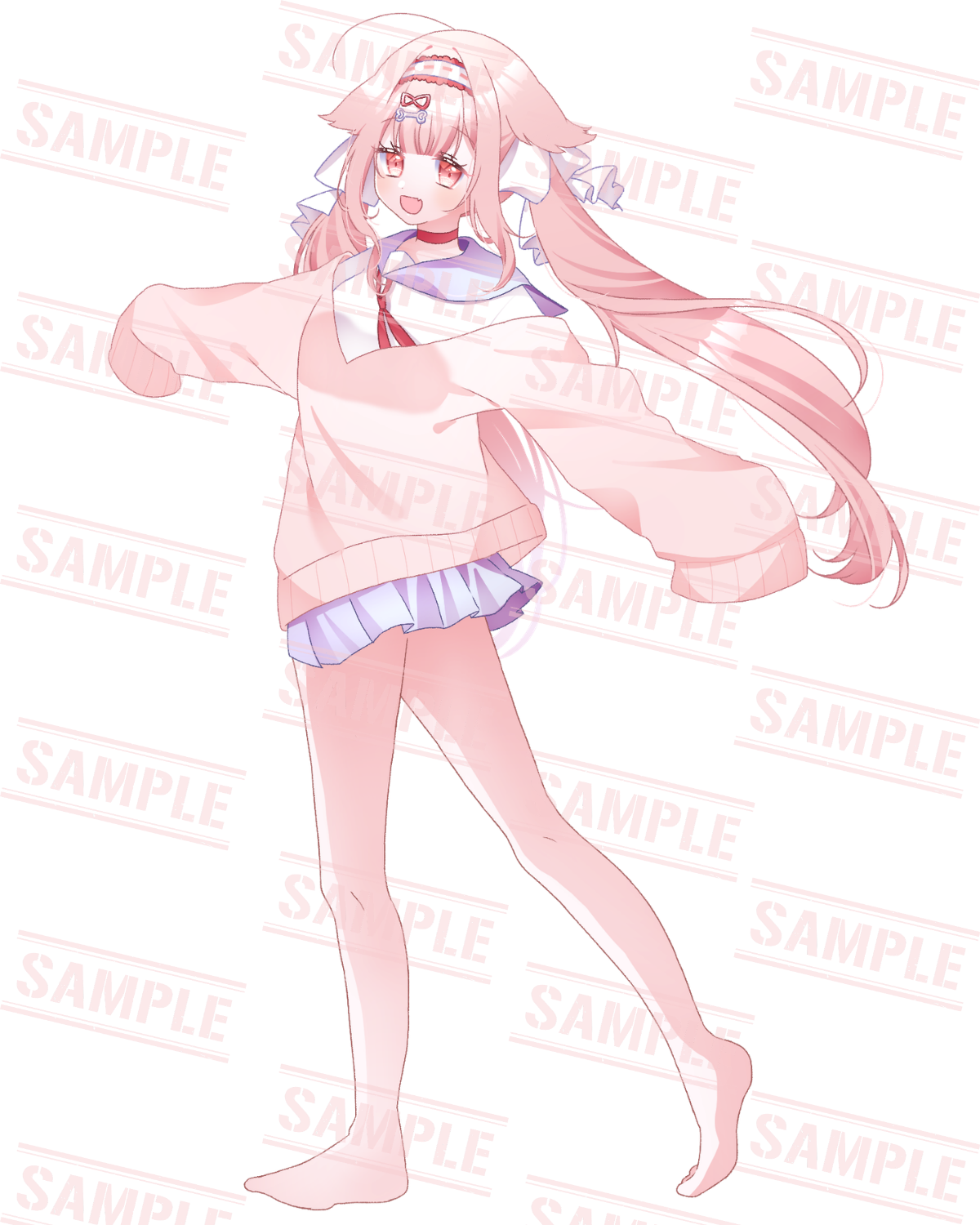 ピンク髪のわんこ系女子ちゃんの衣装